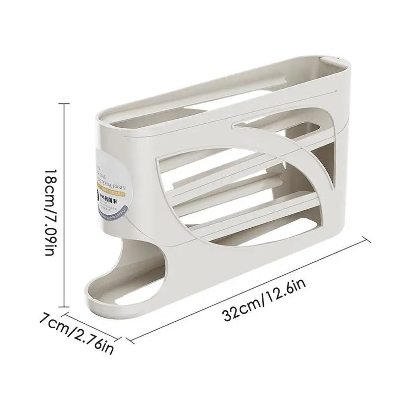 4-Tier Auto-Rolling Egg Dispenser – Reusable Kitchen Egg Storage Rack Organizer
