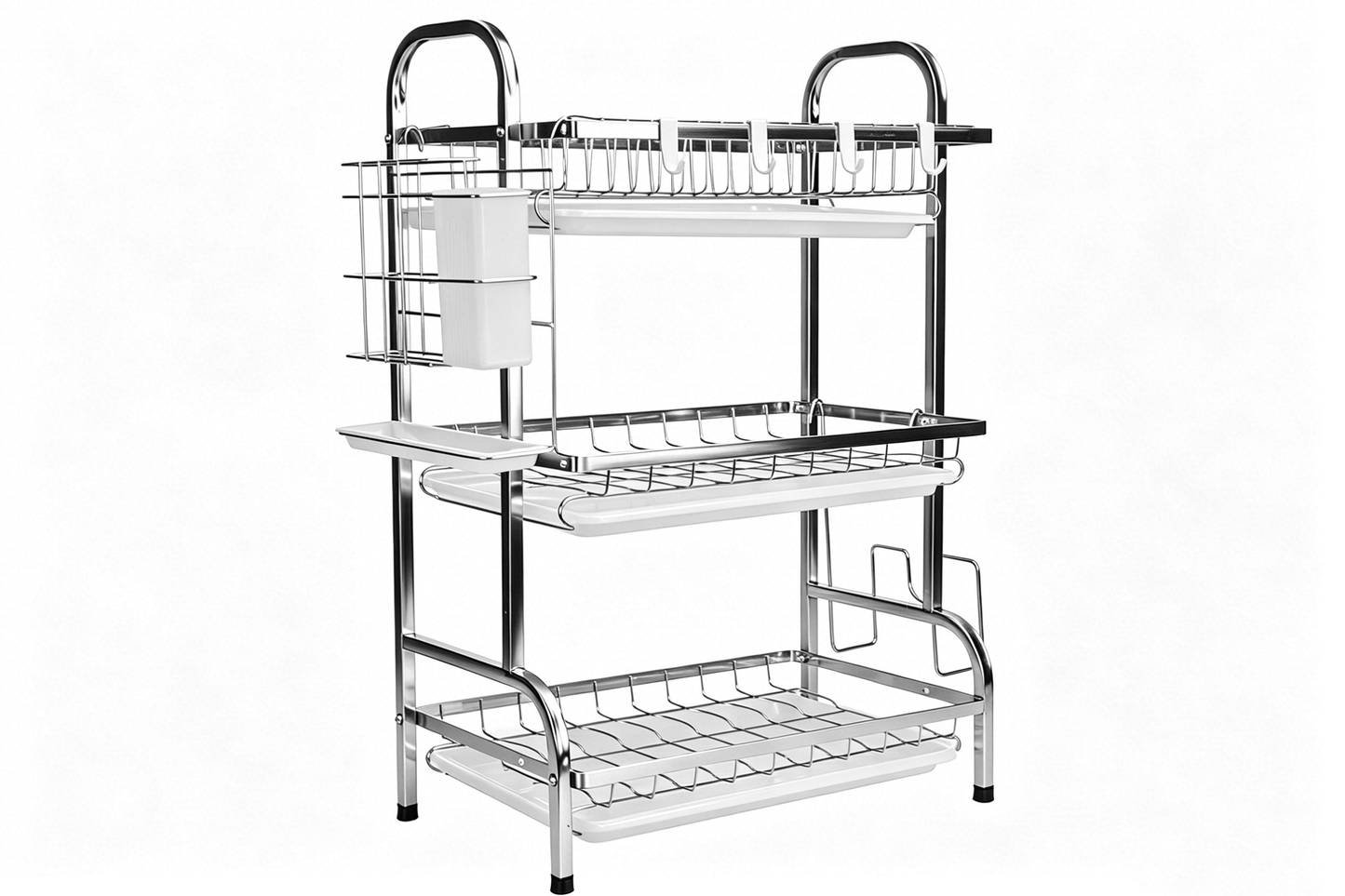 3-Tier Stainless Steel Dish Drying Rack
