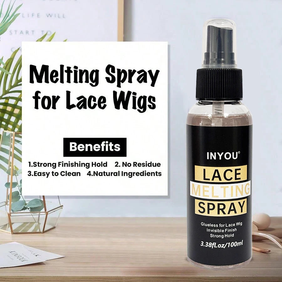 100ml Lace Wig Melting & Holding Spray – Strong Hold Adhesive for Lace Front Wigs