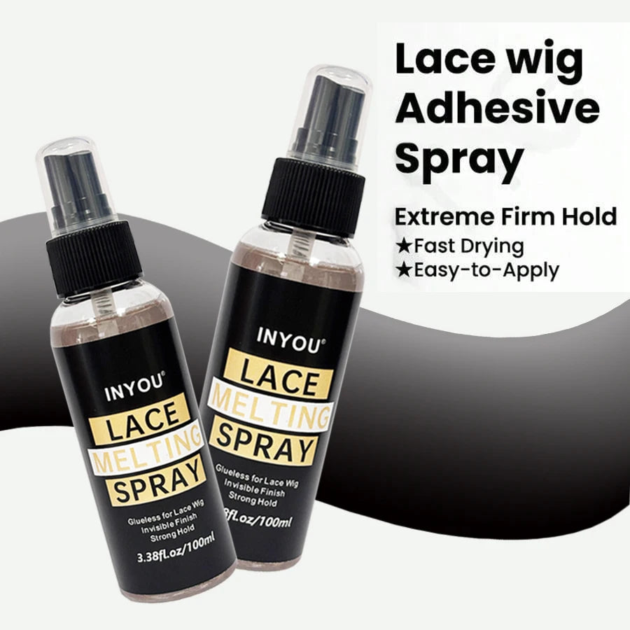 100ml Lace Wig Melting & Holding Spray – Strong Hold Adhesive for Lace Front Wigs