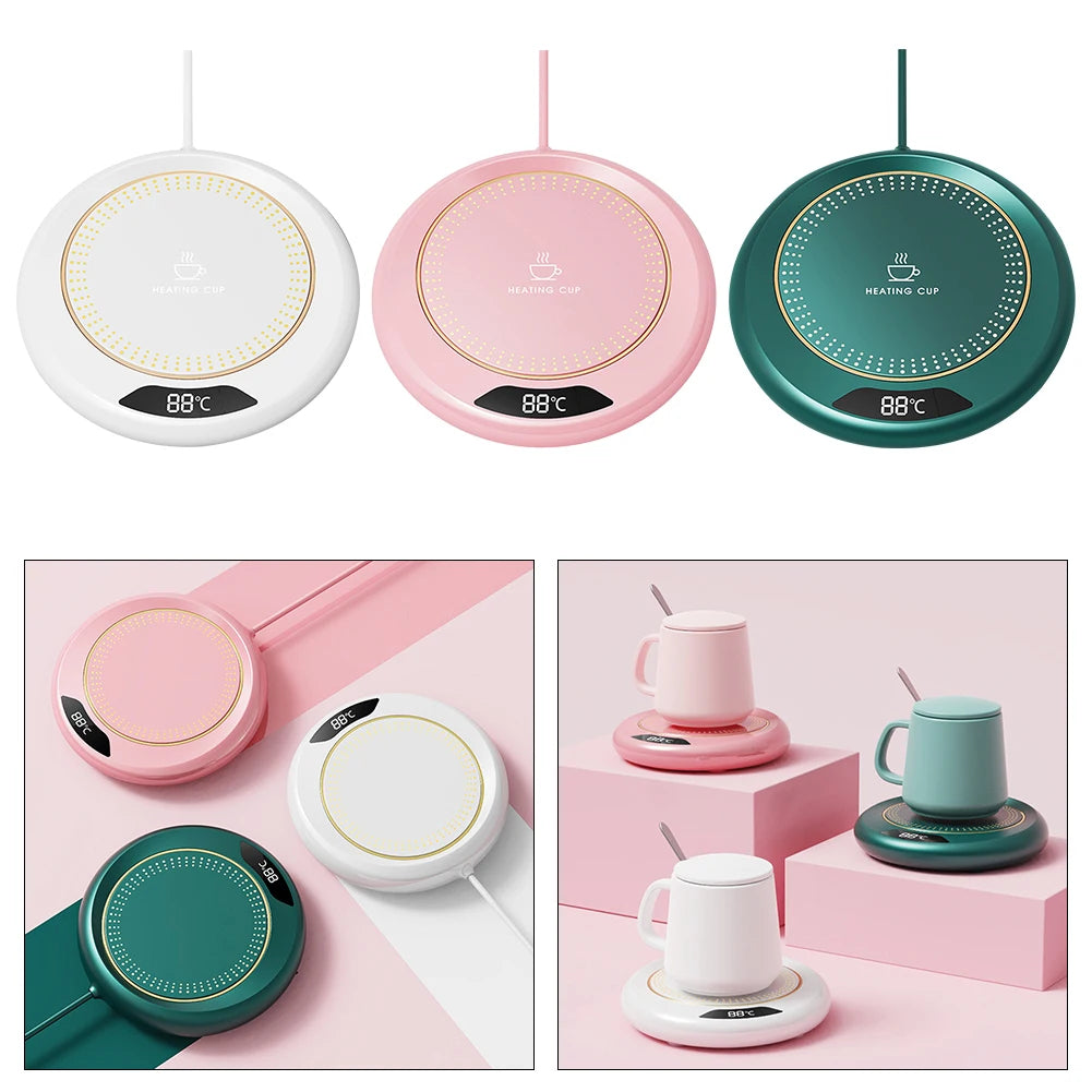 Coffee Mug Warmer – Electric USB Cup Heater with 3 Temperature Settings for Tea, Coffee, Milk