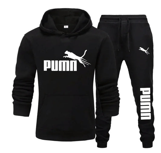 Men’s 2-Piece Hoodie & Jogger Set – Casual Fitness & Sportswear